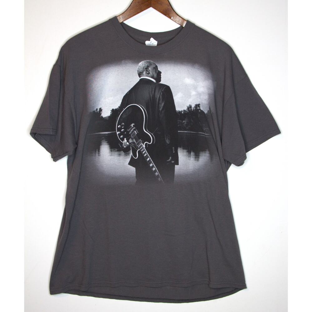 B.B. King Gray T-Shirt XL King Of The Blues Worldwide Short Sleeve Music Band